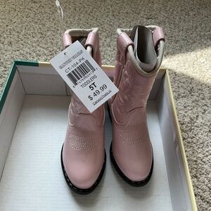Canyon Trails Girls pink Cowboy boots
